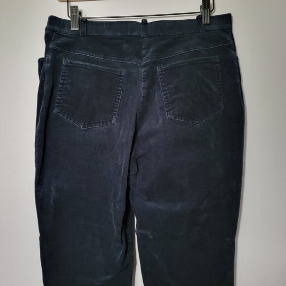 Tribal Corduroy Stretch Extensible Straight Leg Pants Black Sz 8 PETITE Preppy - Picture 4 of 10